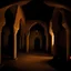 Placeholder: dark room inside Omani castle Mystical Wise