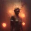 Placeholder: superhero, woman, photographer. oil on canvas, volumetric lighting, beksinski