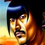 Placeholder: portrait of 'Genma Himuro-Ninja Scroll',painting by Earl Norem, simon Bisley, evan lee, 86-86, oil on canvas, cinematic composition, extreme detail,fit full head inside picture,8k