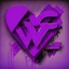 Placeholder: abstract love 80s purple