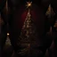 Placeholder: beautiful luxury ornamental Christmas tree background, deep dark rich colors, reminiscent of abstract luxury, minimalist abstract pattern with dots and lines, clean with some abstract elements, with dark colors , trending on artstation, sharp focus, studio photo, intricate details, highly detailed, by Gustav Klimt, Antonio Gaudi, greg rutkowski,