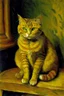 Placeholder: Portrait of a cat by Van Gogh