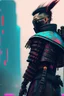 Placeholder: Cyberpunk samurai