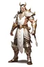 Placeholder: Full Body, Male Dragonborn, monk, Armour as Holy Knight, boxer pose, White outfit colour theme, Handsome face