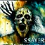 Placeholder: Surreal "SLAYER" heavy metal cover watercolor, Dead Skin Mask - Dance with the dead in my dreams Listen to their hallowed screams, by Arturo Souto and VS Gaitonde, unsettling, expressionistic, macabre