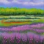 Placeholder: Wildflower Field Landscape Painting, Vintage Meadow Landscape Art Print, Country Field Wall Art