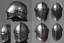 Placeholder: shining medieval knight armor pieces, realistic, detailed, metallic, digital painting, Unreal Engine 5