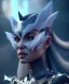 Placeholder: A portrait of a crystalised bat queen, atmospheric, realistic, unreal engine, cinematic lighting, octane render.