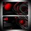 Placeholder: business card vector black red mobile