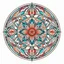 Placeholder: logo in a style of Mandala. Round. The logo depicts a mystical botanical motive. Thin lines. Ornament. Rich colors.