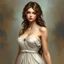 Placeholder: a pretty woman, Aphrodite, young, pretty, dress, digital art