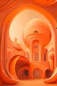 Placeholder: CREATIVE ORANGE SPACE PALACE WITH SEXY MIST AND CURVED WALLS