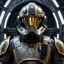 Placeholder: star wars bald male corellian pilot wearing gunmetal grey and black First Order TIE pilot armored flightsuit and helmet with gold trim inside the jedi temple, centered head and shoulders portrait, hyperdetailed, dynamic lighting, hyperdetailed background, 8k resolution, volumetric lighting, light skin, fully symmetric details