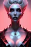 Placeholder: Constance Langdon as evil queen in black leather, leather, busty, cleavage, angry, stern look. character design by cory loftis, fenghua zhong, ryohei hase, ismail inceoglu and ruan jia. unreal engine 5, artistic lighting, highly detailed, photorealistic, fantasy