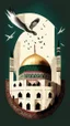 Placeholder: A design for Al-Aqsa Mosque, with a dove around it that expresses freedom, and the Palestinian flag flutters, covering Al-Aqsa Mosque.