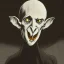 Placeholder: nosferatu vampire with white skin yellow eyes and tentacles and four long arms and fingers