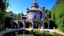 Placeholder: A violet mad doctor's chateau with a toxic moat designed in ancient Egyptian pottery painted by Antoni Gaudi