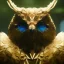 Placeholder: realistic, octane portrait, natural lighting,full body glint gold metal,insanely,elegant, bokeh, volumetric lighting, extreme detail, Photorealism, High detail, Hyper realistic Owl in forest, macro lens blur,cinematic, cinema4d, HDR, 8k, unreal engine 5