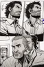 Placeholder: man with scruffy hair, stubble and a judgmental facial expression comic book style