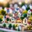 Placeholder: Provençal Miniature village with bokeh effect