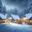 Placeholder: fantasy farming village winter night