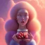 Placeholder: pixar style, realistic painting of a pretty women and a jar jam marmelade, in kitchen,volumetric blue clouds,pink sky environment and flying strawberries in the background, volumetric lighting,dramatic lighting, detailed digital painting, extreme dense and fine fur, anime, ornate, colour-washed colors, elegant, small minutiae, tiny features, particulars, centered, smooth, sharp focus, renderman gofur render, 8k, uhd, detailed eyes, realistic shaded volumetric lighting,caustics,backlight