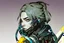 Placeholder: Billie Eilish as a cyber punk mercenary huge girl, illustration by Yoji Shinkawa and Katsushika Hokusai, finely detailed facial features, finely drawn and inked, 4k, symmetric, hyperdetailed