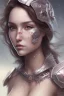 Placeholder: Camilla Luddington identify, dragon armor, busty japanese hitomi tanaka, muddy face ,pintura, details,texture,8k quality, florest, Minimalism, Romanticism, Expressionism, Impressionism