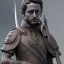 Placeholder: Statue Elijah wood, Rome style sculpture, full body,