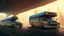 Placeholder: a school buss driving on the freeway, full of orcs, perfect composition, hyperrealistic, super detailed, 8k, high quality, trending on artstation, studio photo, highly detailed, wide borders