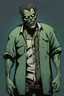 Placeholder: zombie, portrait, comic book, full body, standing, mean