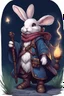 Placeholder: Cute bunny adventurer wizard dnd art