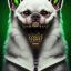 Placeholder: Dog, monster, green, horror, teeth, gore, blood, masterpiece, expert, 8K, hyperrealism, sharp focus, cinematic lighting