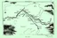 Placeholder: a scan of an ancient Cree road map of a fictional place, printed black and white but has since been stained and weathered, use Cree Syllabic