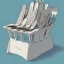 Placeholder: throne made of silverware