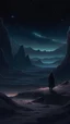 Placeholder: Envision a barren, rocky wasteland beneath a star-studded night sky. Jagged, obsidian cliffs jut out from the ground, and the air is thick with an almost palpable sense of mystery and danger. In the distance, an enigmatic figure cloaked in dark robes stands at the edge of a sheer precipice, gazing out into the unknown.