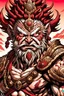 Placeholder: Asura de Asura Wrath com a cabeça do Kratos