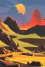 Placeholder: an simple inferno landscape with rocks