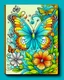 Placeholder: whimsical butterfly and flower, book cover for adults