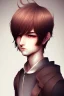 Placeholder: Shota, cute, brown hair, portrait, shy, blushing