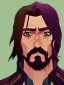 Placeholder: Portrait of a 30 year old strange gay wizard like Jack Sparrow