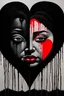 Placeholder: Black heart and face and blood and oil paints by Hans Richter