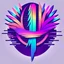 Placeholder: psychedelic quill logo with minimalistic design, by #insert inspiring brand or artist, 99designs contest winner, retro colors, [shape style] shapes, glitchy effects, vaporwave style, 8-bit graphics, pixelated animation, #insert background color background