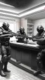 Placeholder: Bank rubbery by 3 masked aliens, forced the Garda on the floor, one is standing on the counter aiming his machine gun to the bankers