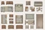Placeholder: Sprite sheet, furniture, architectural plan, couch, table, chair, top view, dilapidated, post apocalypse,