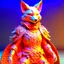 Placeholder: Anthropomorphic fox cream orange in ninja suit intricate hyper-detailed 8k