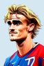 Placeholder: Antoine Griezmann French football player ,cartoon 2d