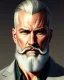 Placeholder: "MIddle aged white human male, with a trimmed but uneven beard, piercing green eyes with slick back hair, full-scale head and shoulders portrait, 8k resolution concept art portrait by Greg Rutkowski, Artgerm, WLOP, Alphonse Mucha dynamic lighting hyperdetailed intricately detailed Splash art trending on Artstation triadic colors Unreal Engine 5 volumetric lighting Splash art fantasy"