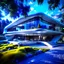 Placeholder: Zaha Hadid style country house 8k digital art