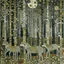 Placeholder: A gray woods with singing wolves designed in ancient Greek mosaics painted by Gustav Klimt